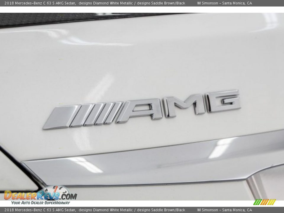 2018 Mercedes-Benz C 63 S AMG Sedan designo Diamond White Metallic / designo Saddle Brown/Black Photo #32