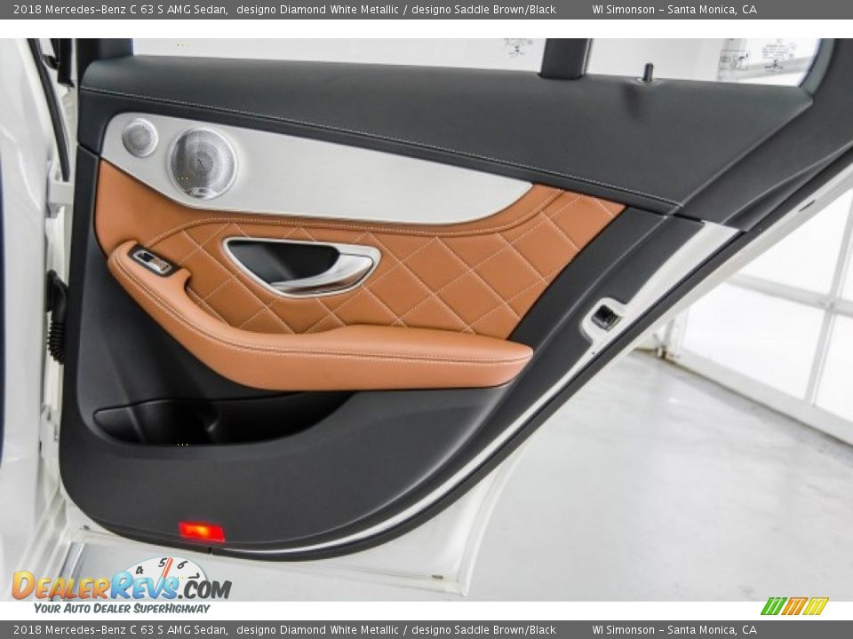 2018 Mercedes-Benz C 63 S AMG Sedan designo Diamond White Metallic / designo Saddle Brown/Black Photo #33