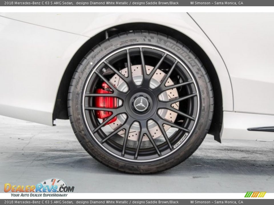 2018 Mercedes-Benz C 63 S AMG Sedan designo Diamond White Metallic / designo Saddle Brown/Black Photo #34