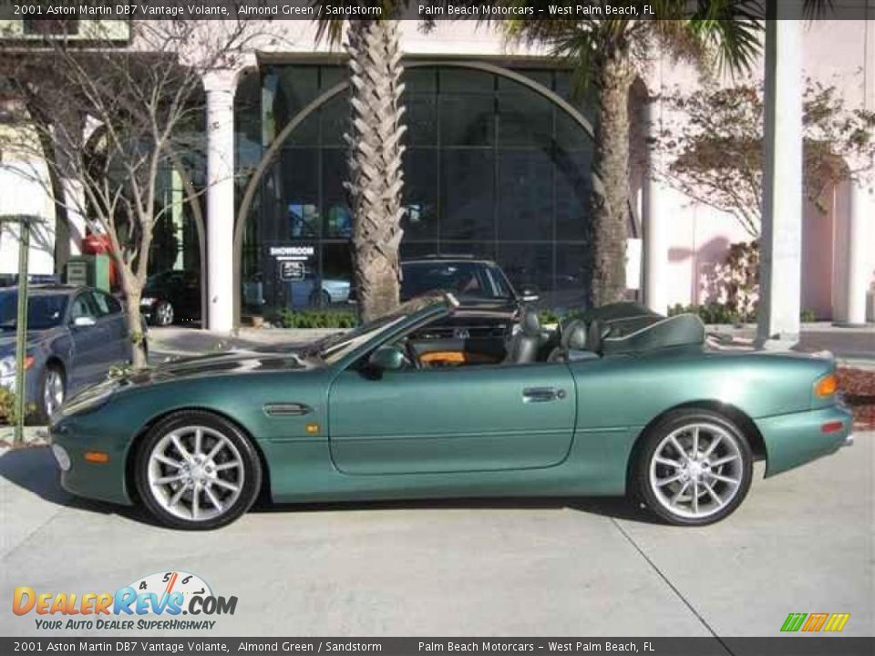 2001 Aston Martin DB7 Vantage Volante Almond Green / Sandstorm Photo #3