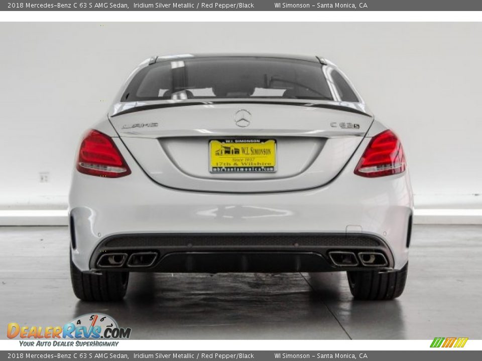 2018 Mercedes-Benz C 63 S AMG Sedan Iridium Silver Metallic / Red Pepper/Black Photo #3