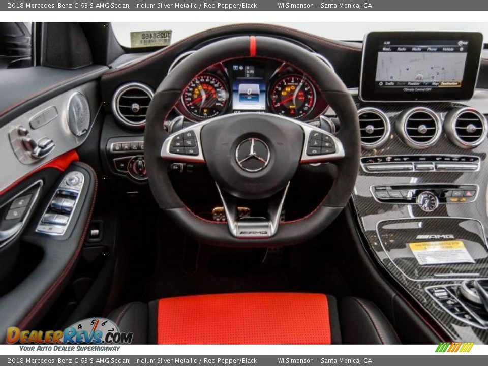 2018 Mercedes-Benz C 63 S AMG Sedan Iridium Silver Metallic / Red Pepper/Black Photo #4
