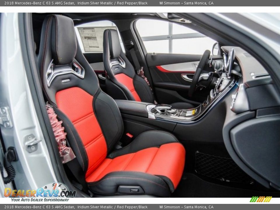 Red Pepper/Black Interior - 2018 Mercedes-Benz C 63 S AMG Sedan Photo #6
