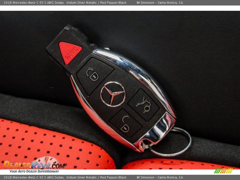 2018 Mercedes-Benz C 63 S AMG Sedan Iridium Silver Metallic / Red Pepper/Black Photo #11
