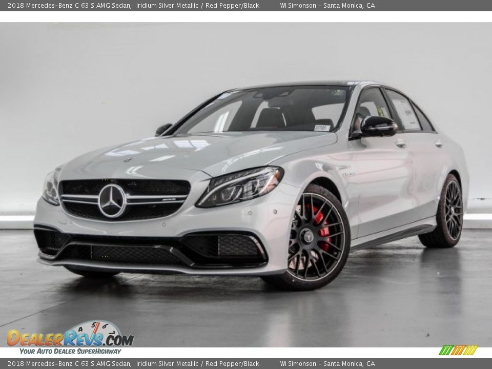 2018 Mercedes-Benz C 63 S AMG Sedan Iridium Silver Metallic / Red Pepper/Black Photo #12
