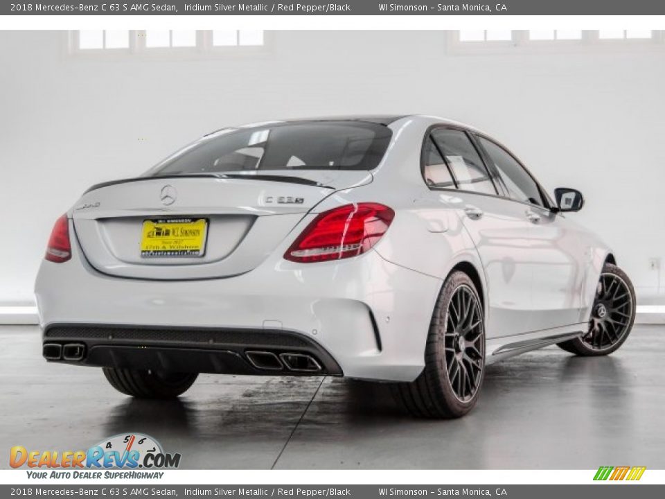 2018 Mercedes-Benz C 63 S AMG Sedan Iridium Silver Metallic / Red Pepper/Black Photo #18