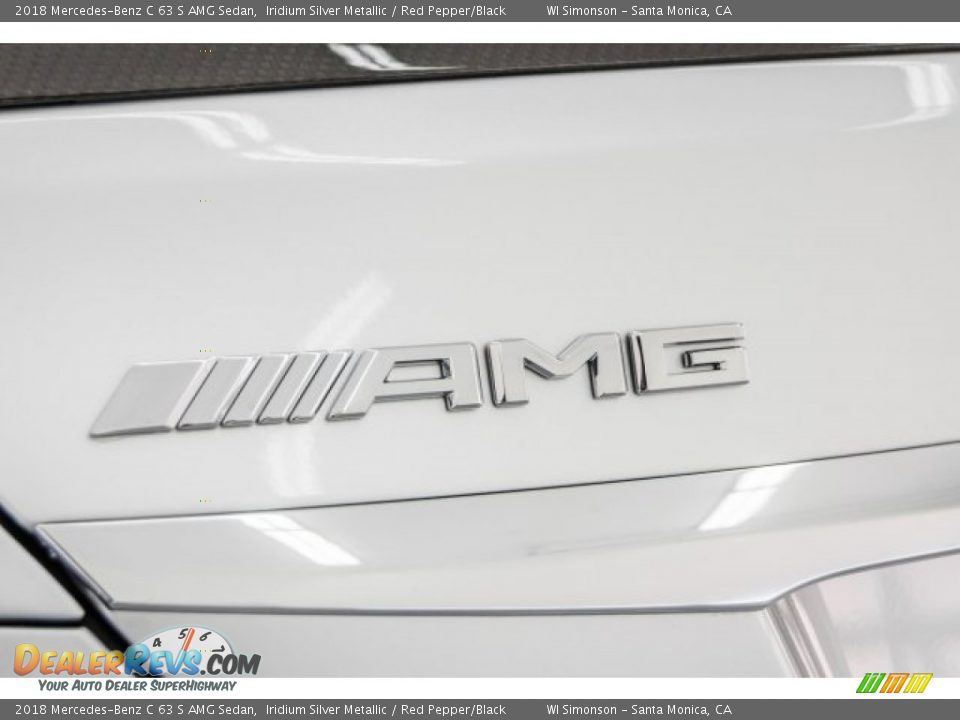 2018 Mercedes-Benz C 63 S AMG Sedan Iridium Silver Metallic / Red Pepper/Black Photo #30