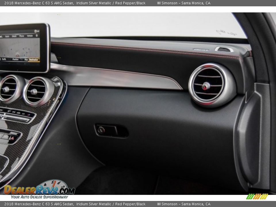 2018 Mercedes-Benz C 63 S AMG Sedan Iridium Silver Metallic / Red Pepper/Black Photo #34