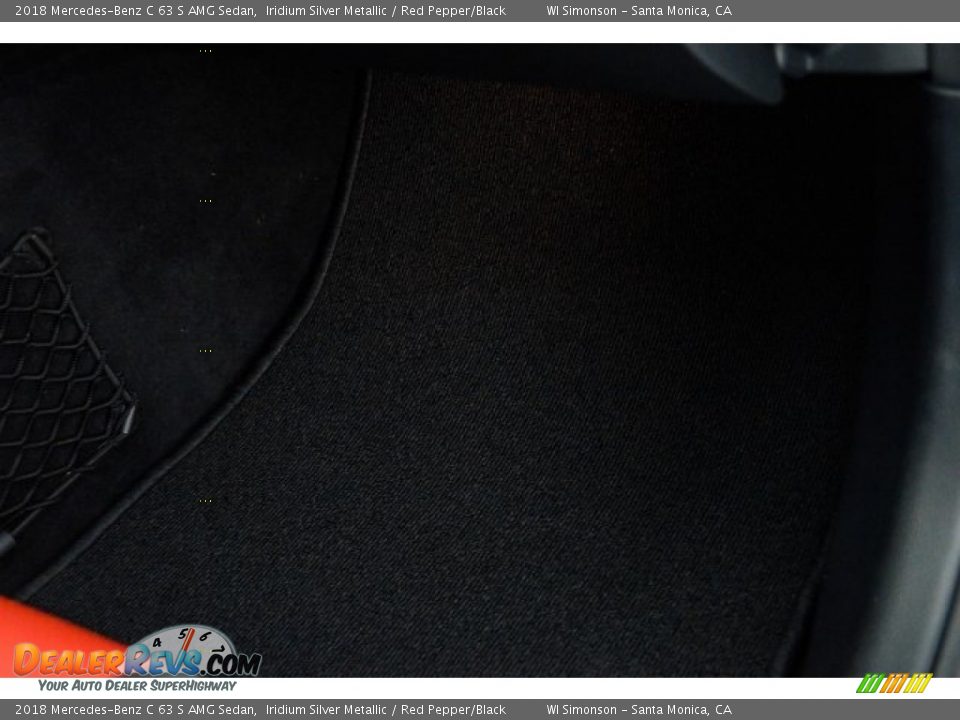2018 Mercedes-Benz C 63 S AMG Sedan Iridium Silver Metallic / Red Pepper/Black Photo #35