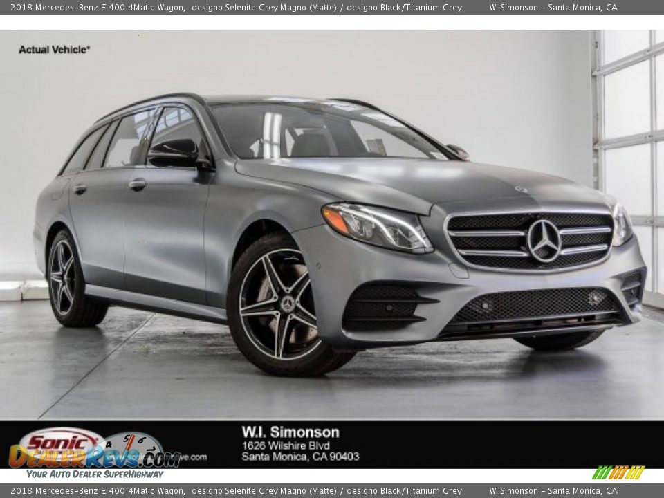 2018 Mercedes-Benz E 400 4Matic Wagon designo Selenite Grey Magno (Matte) / designo Black/Titanium Grey Photo #1