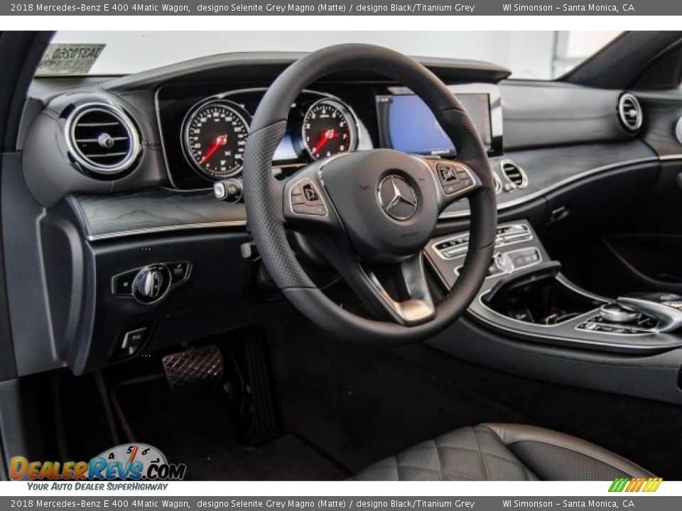 2018 Mercedes-Benz E 400 4Matic Wagon designo Selenite Grey Magno (Matte) / designo Black/Titanium Grey Photo #6