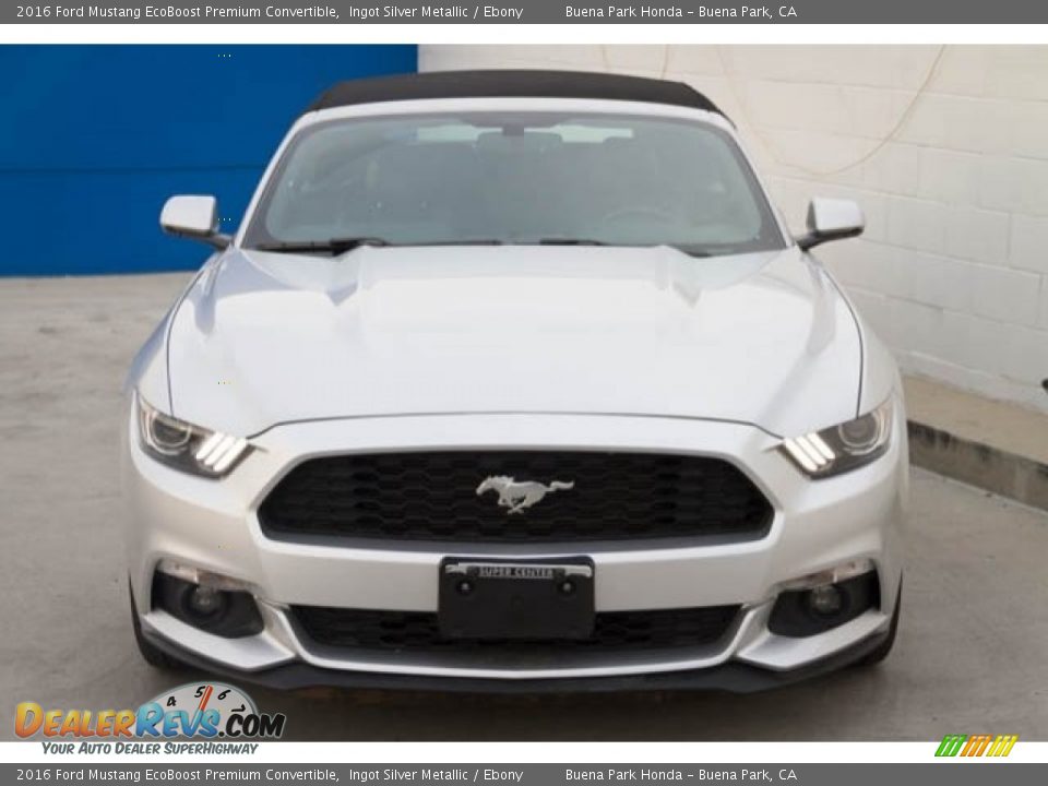2016 Ford Mustang EcoBoost Premium Convertible Ingot Silver Metallic / Ebony Photo #7
