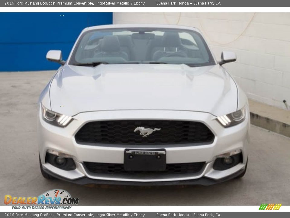2016 Ford Mustang EcoBoost Premium Convertible Ingot Silver Metallic / Ebony Photo #12