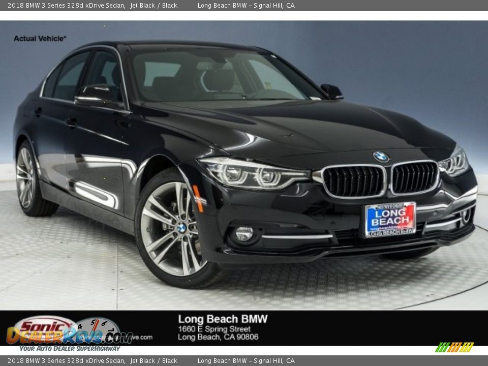 2018 BMW 3 Series 328d xDrive Sedan Jet Black / Black Photo #1