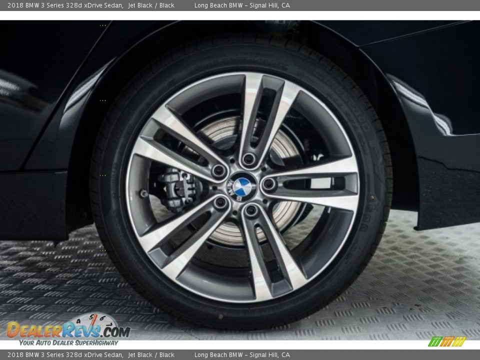 2018 BMW 3 Series 328d xDrive Sedan Jet Black / Black Photo #9