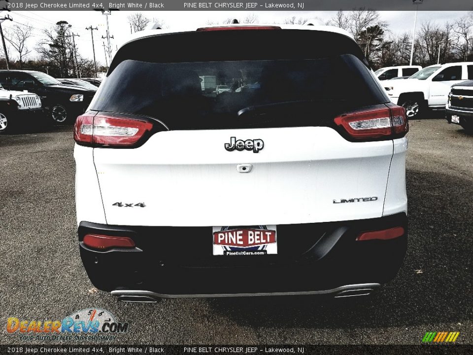 2018 Jeep Cherokee Limited 4x4 Bright White / Black Photo #5