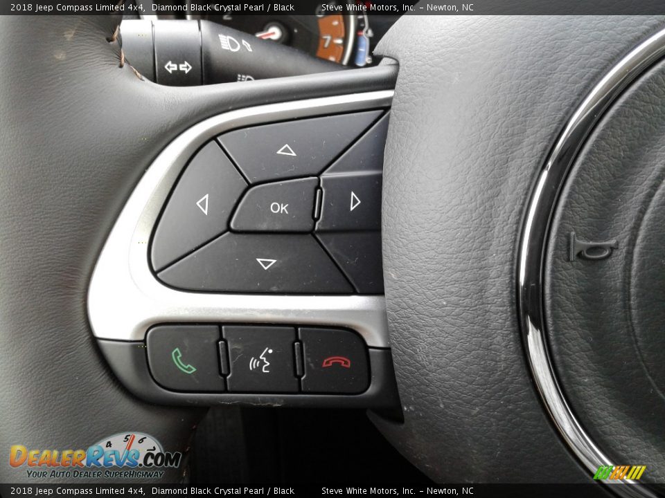 2018 Jeep Compass Limited 4x4 Diamond Black Crystal Pearl / Black Photo #15
