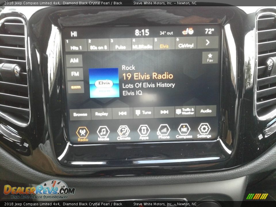 2018 Jeep Compass Limited 4x4 Diamond Black Crystal Pearl / Black Photo #18