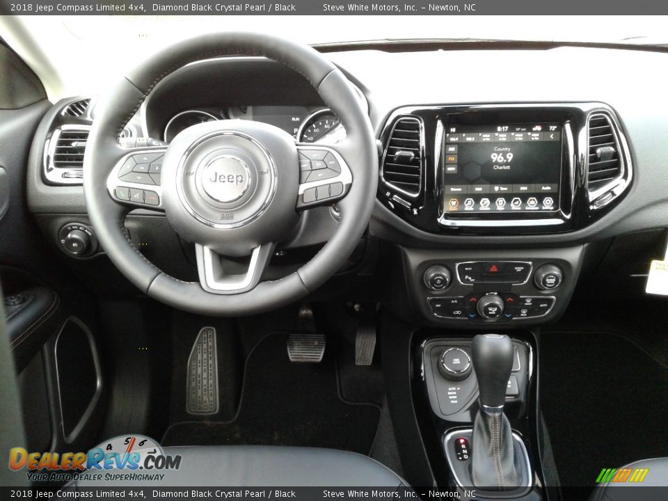 2018 Jeep Compass Limited 4x4 Diamond Black Crystal Pearl / Black Photo #26