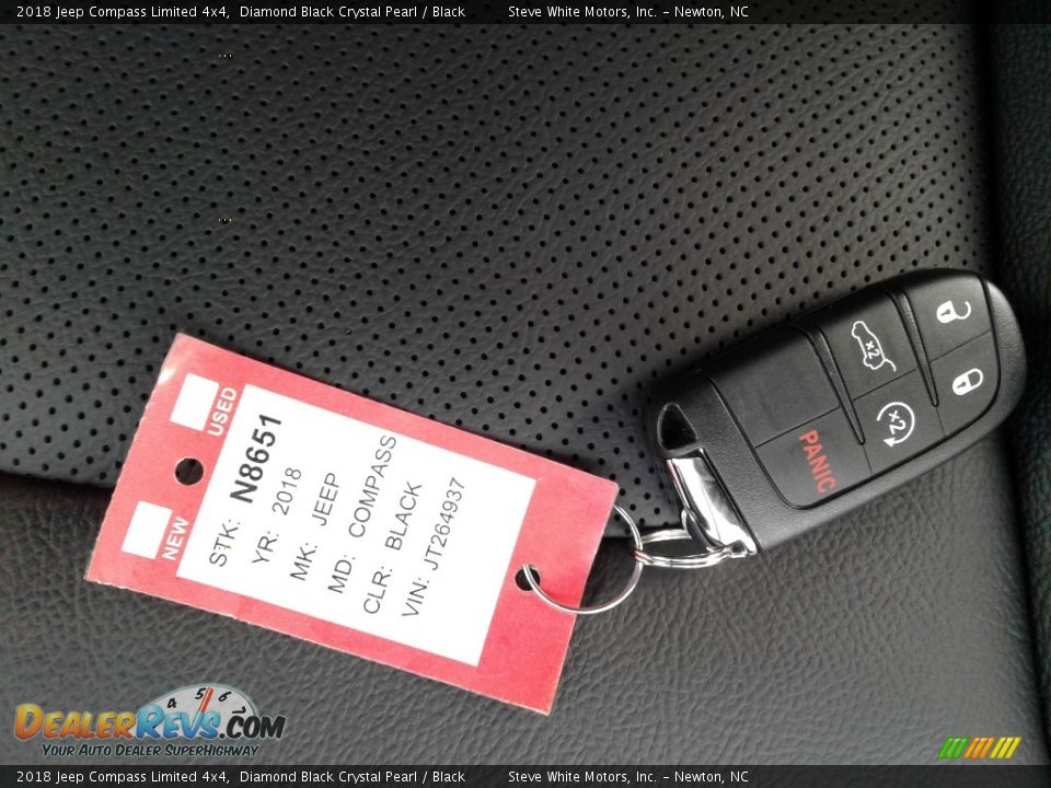 2018 Jeep Compass Limited 4x4 Diamond Black Crystal Pearl / Black Photo #28