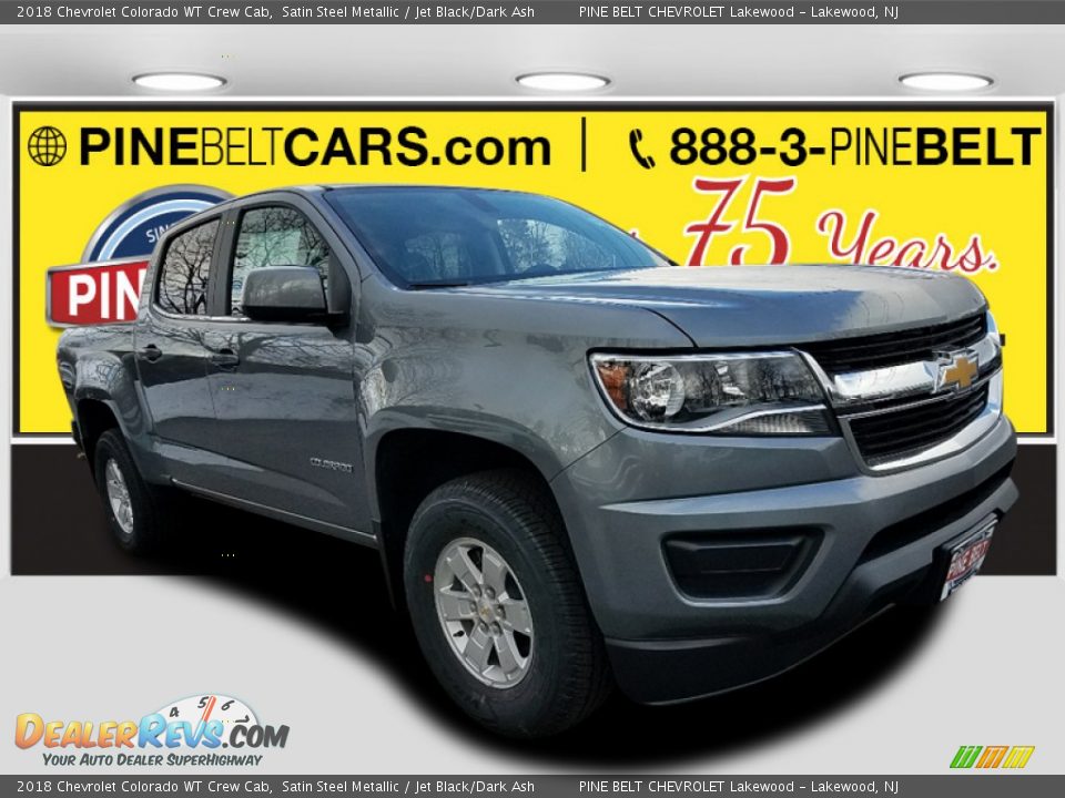 2018 Chevrolet Colorado WT Crew Cab Satin Steel Metallic / Jet Black/Dark Ash Photo #1