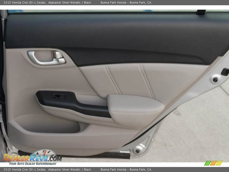 2015 Honda Civic EX-L Sedan Alabaster Silver Metallic / Black Photo #25