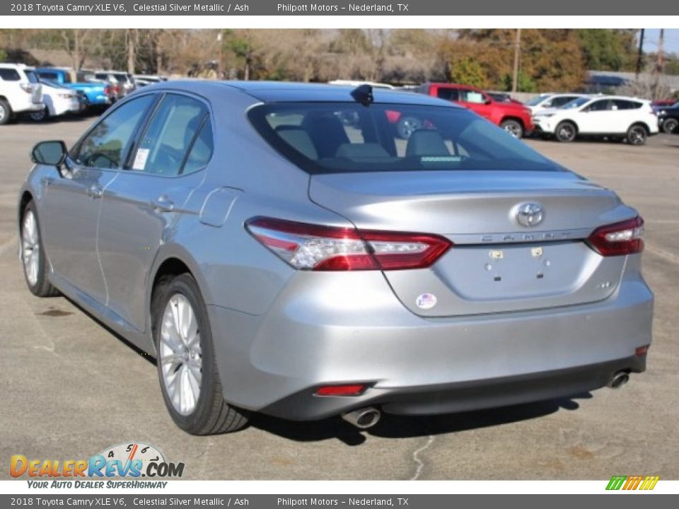 2018 Toyota Camry XLE V6 Celestial Silver Metallic / Ash Photo #6