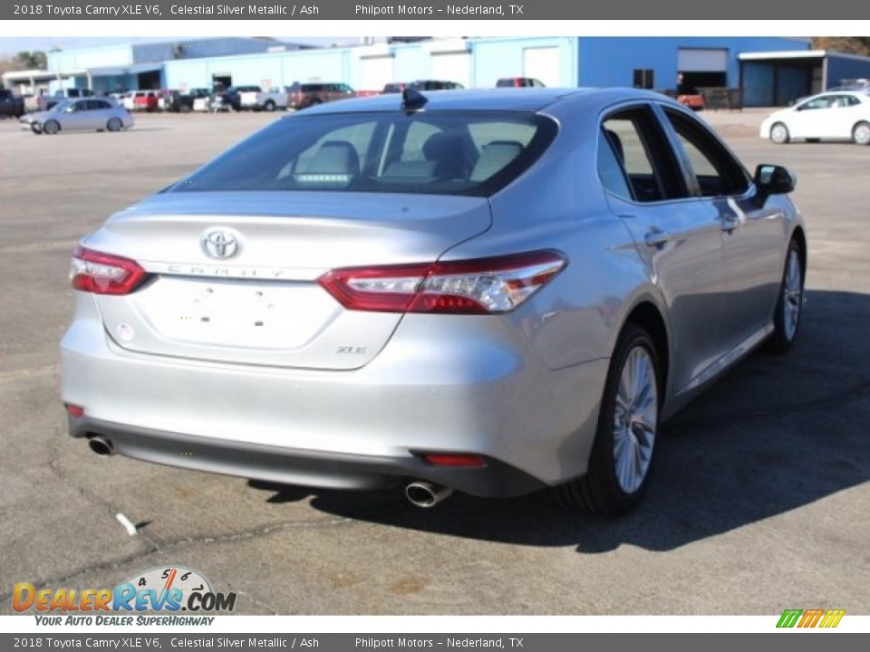 2018 Toyota Camry XLE V6 Celestial Silver Metallic / Ash Photo #8