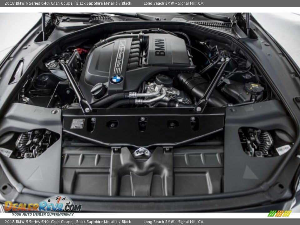 2018 BMW 6 Series 640i Gran Coupe Black Sapphire Metallic / Black Photo #8