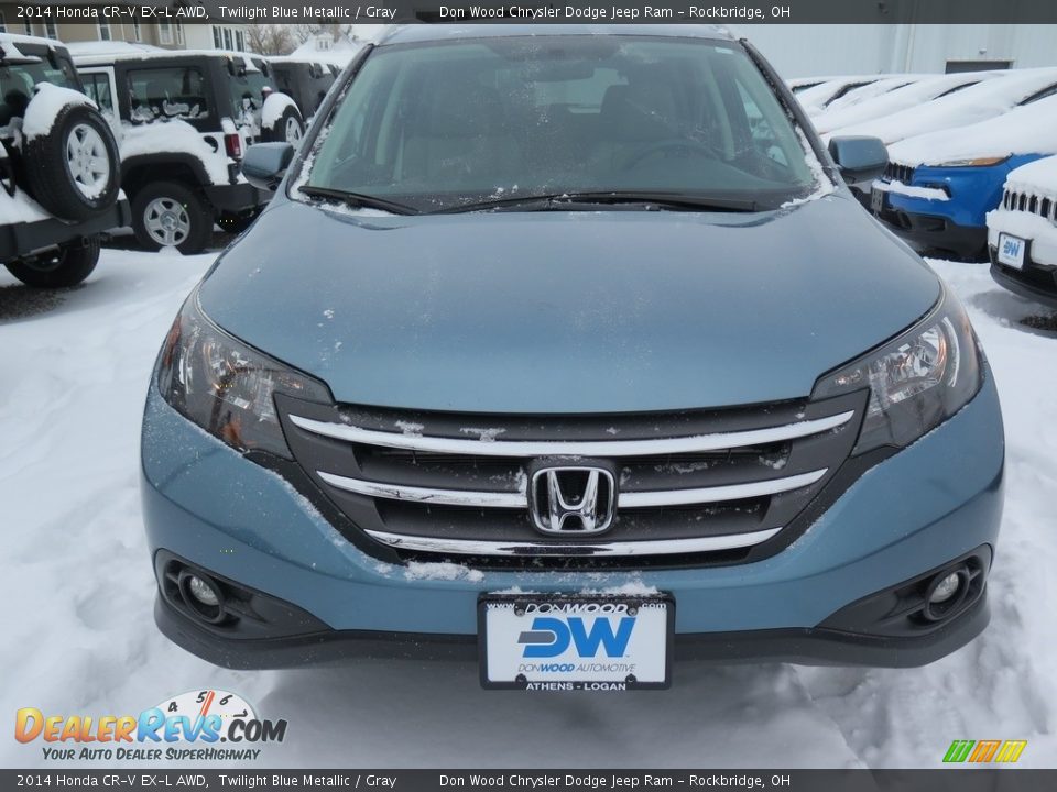 2014 Honda CR-V EX-L AWD Twilight Blue Metallic / Gray Photo #6