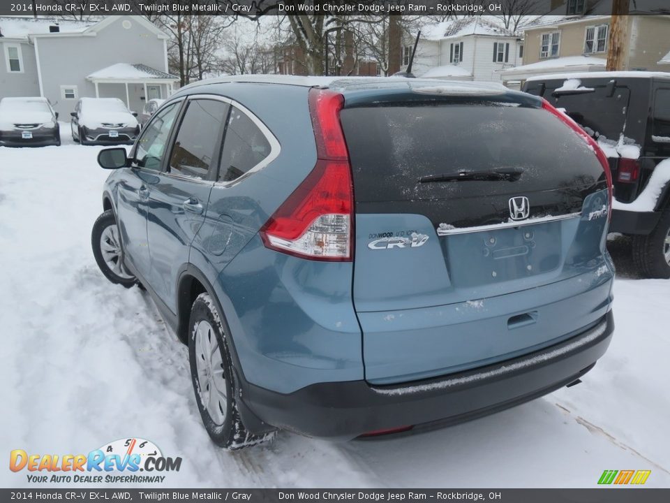 2014 Honda CR-V EX-L AWD Twilight Blue Metallic / Gray Photo #10