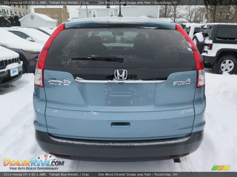 2014 Honda CR-V EX-L AWD Twilight Blue Metallic / Gray Photo #11