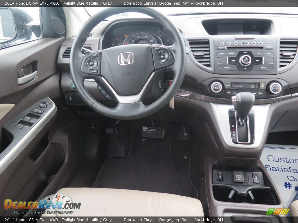 2014 Honda CR-V EX-L AWD Twilight Blue Metallic / Gray Photo #13