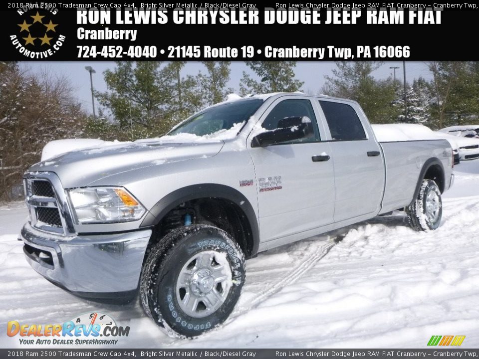 2018 Ram 2500 Tradesman Crew Cab 4x4 Bright Silver Metallic / Black/Diesel Gray Photo #1