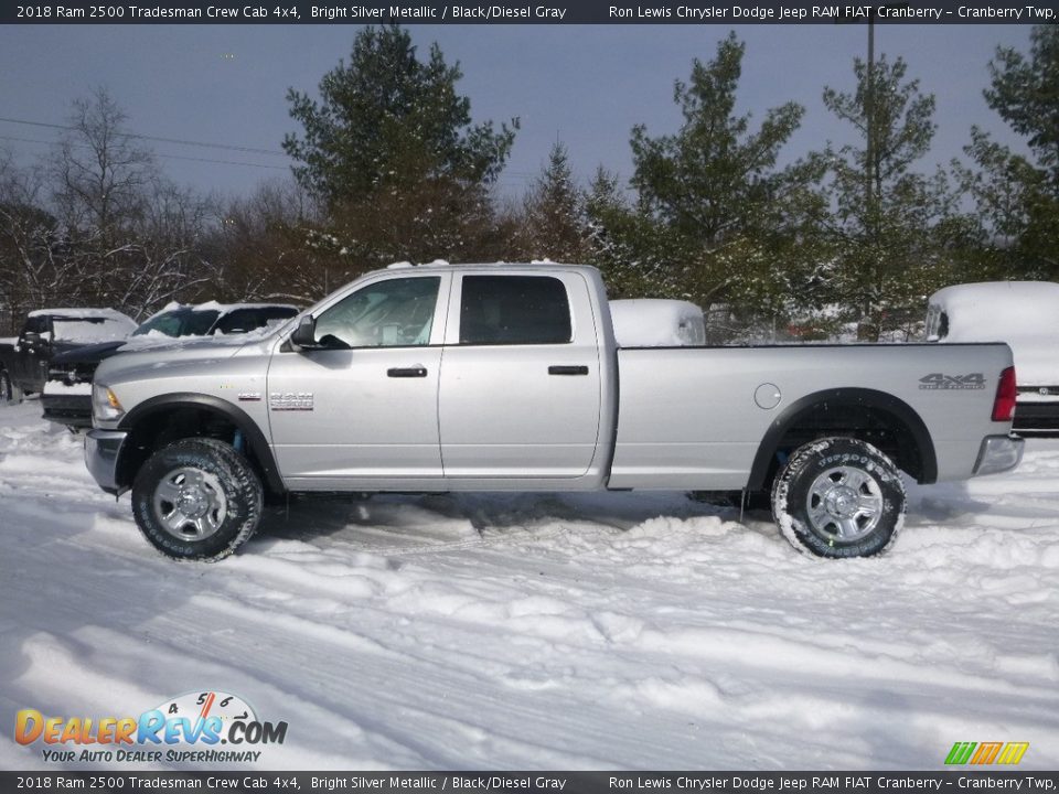 2018 Ram 2500 Tradesman Crew Cab 4x4 Bright Silver Metallic / Black/Diesel Gray Photo #4