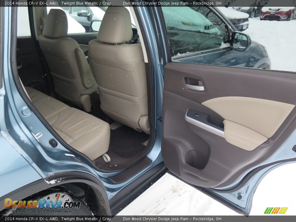 2014 Honda CR-V EX-L AWD Twilight Blue Metallic / Gray Photo #26