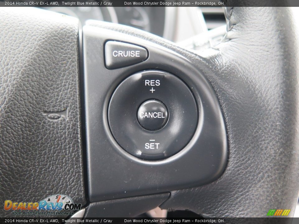 2014 Honda CR-V EX-L AWD Twilight Blue Metallic / Gray Photo #29