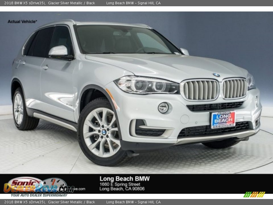 2018 BMW X5 sDrive35i Glacier Silver Metallic / Black Photo #1
