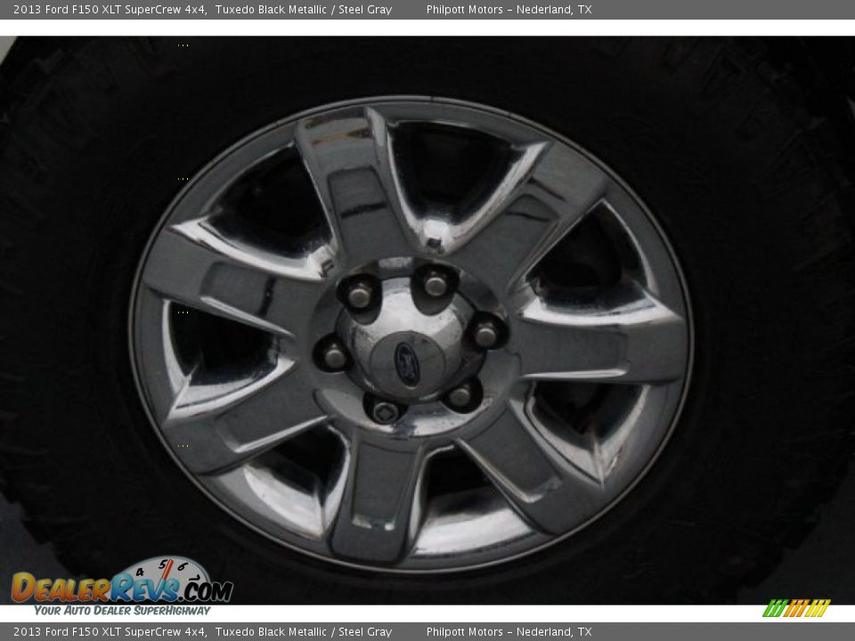 2013 Ford F150 XLT SuperCrew 4x4 Tuxedo Black Metallic / Steel Gray Photo #5