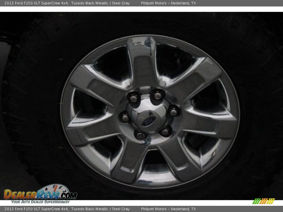 2013 Ford F150 XLT SuperCrew 4x4 Tuxedo Black Metallic / Steel Gray Photo #6