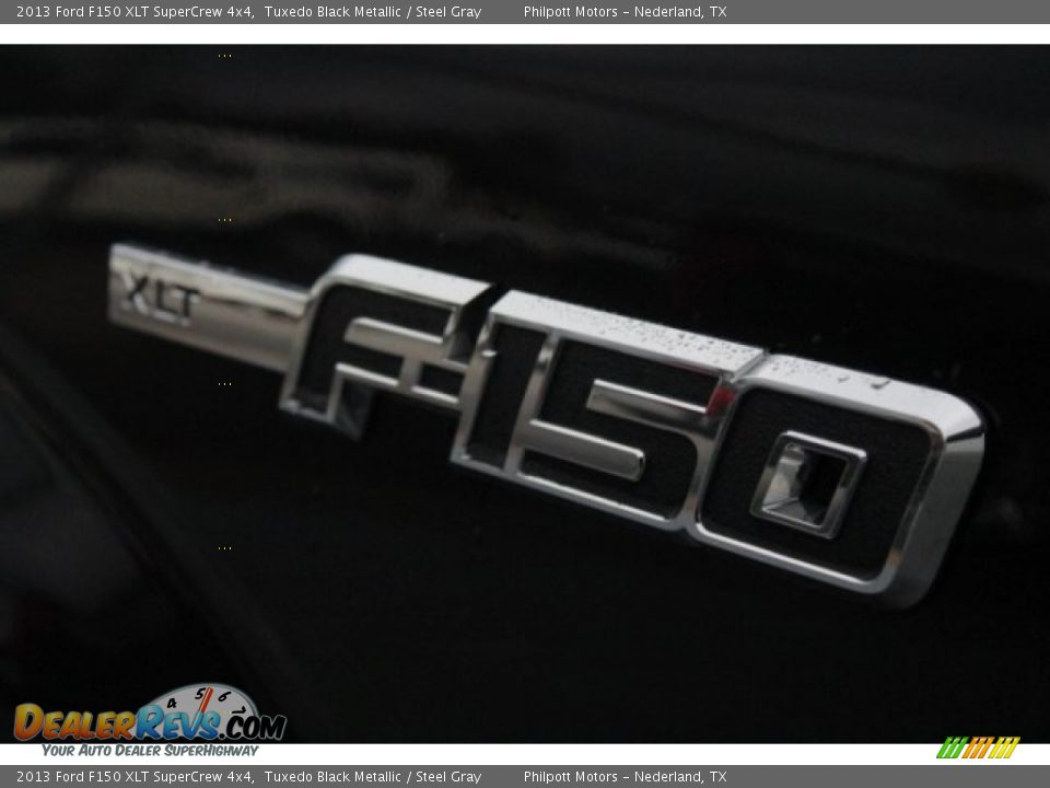 2013 Ford F150 XLT SuperCrew 4x4 Tuxedo Black Metallic / Steel Gray Photo #7