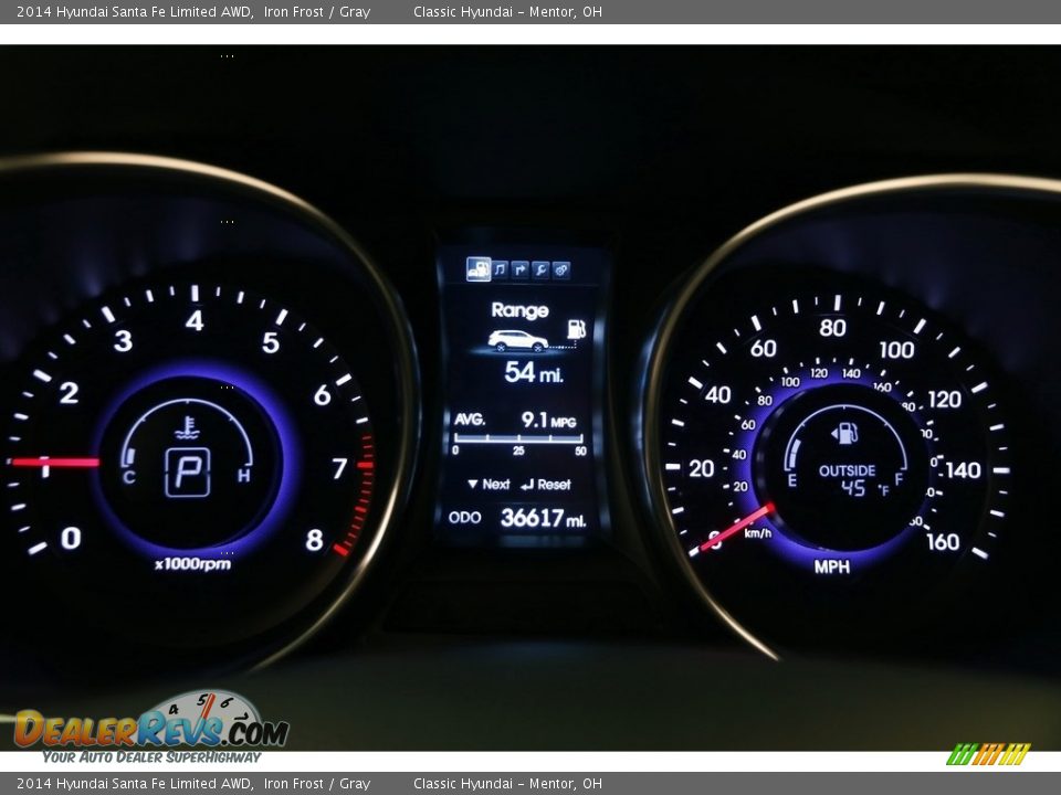 2014 Hyundai Santa Fe Limited AWD Iron Frost / Gray Photo #8