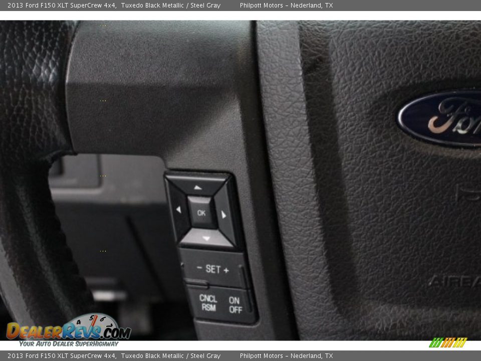 2013 Ford F150 XLT SuperCrew 4x4 Tuxedo Black Metallic / Steel Gray Photo #20