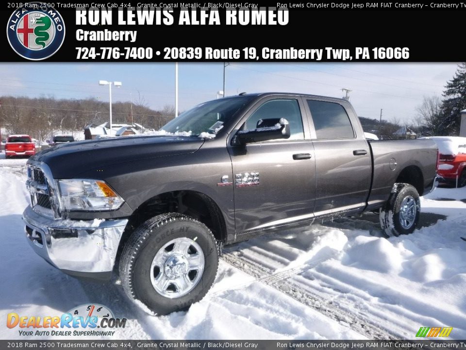 2018 Ram 2500 Tradesman Crew Cab 4x4 Granite Crystal Metallic / Black/Diesel Gray Photo #1