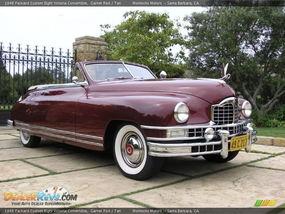 1948 Packard Custom Eight Victoria Convertible Garnet Red / Tan Photo #2