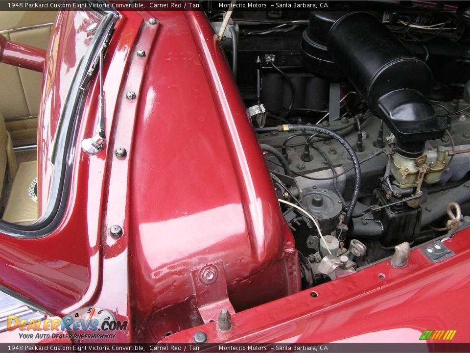 1948 Packard Custom Eight Victoria Convertible Garnet Red / Tan Photo #10