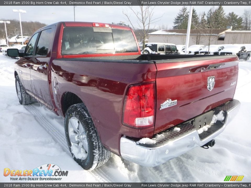2018 Ram 1500 Big Horn Crew Cab 4x4 Delmonico Red Pearl / Black/Diesel Gray Photo #2
