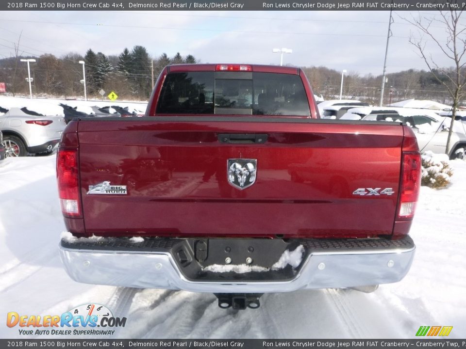 2018 Ram 1500 Big Horn Crew Cab 4x4 Delmonico Red Pearl / Black/Diesel Gray Photo #3