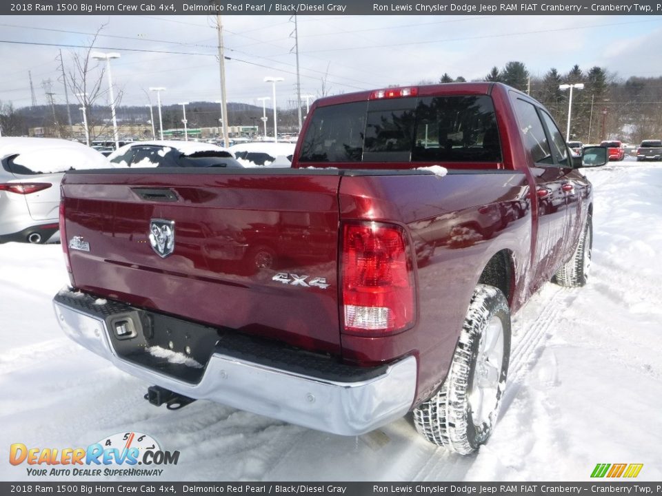 2018 Ram 1500 Big Horn Crew Cab 4x4 Delmonico Red Pearl / Black/Diesel Gray Photo #4