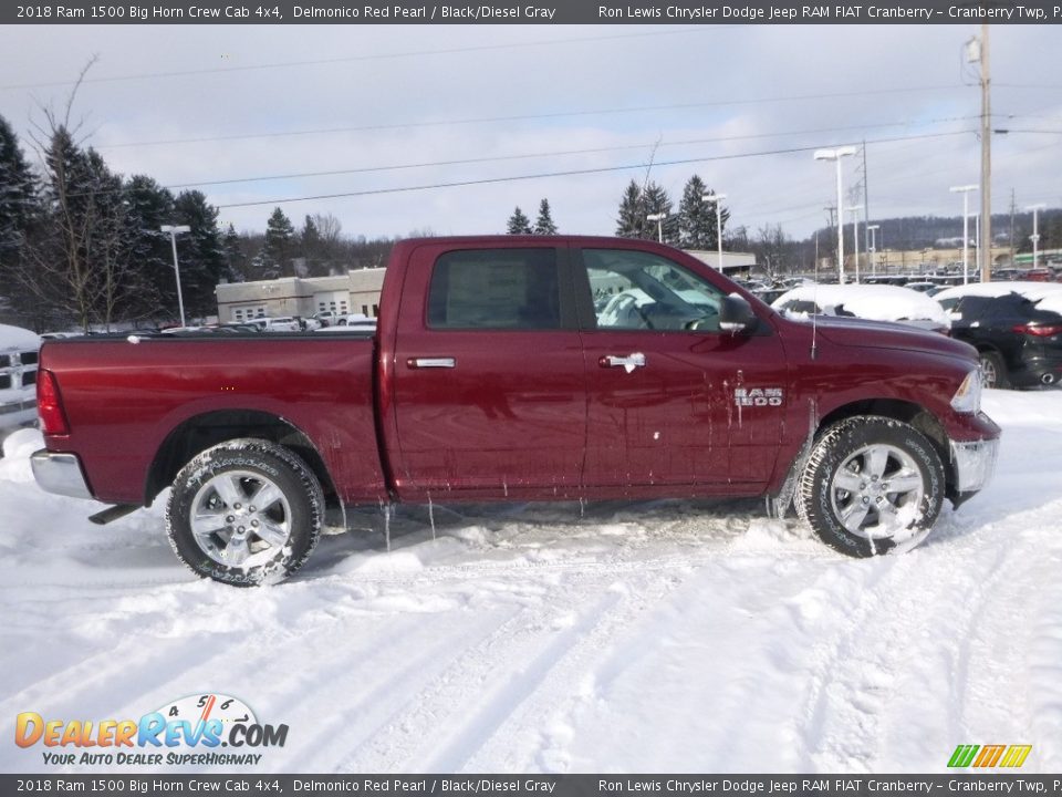 2018 Ram 1500 Big Horn Crew Cab 4x4 Delmonico Red Pearl / Black/Diesel Gray Photo #5